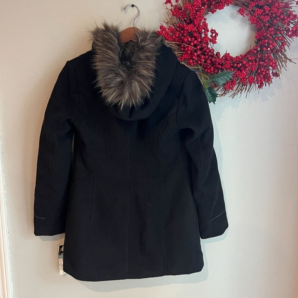 Maralyn & Me Winter Cold Weather Parka Coat Small Black 6954ME-E9 - Picture 4 of 9